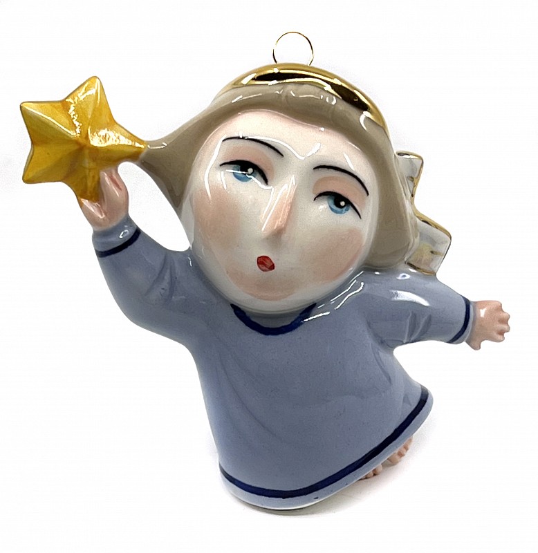 Елочная игрушка "Ангел" со звездой