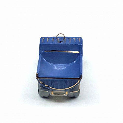 Елочная игрушка "Самосвал" синий кузов