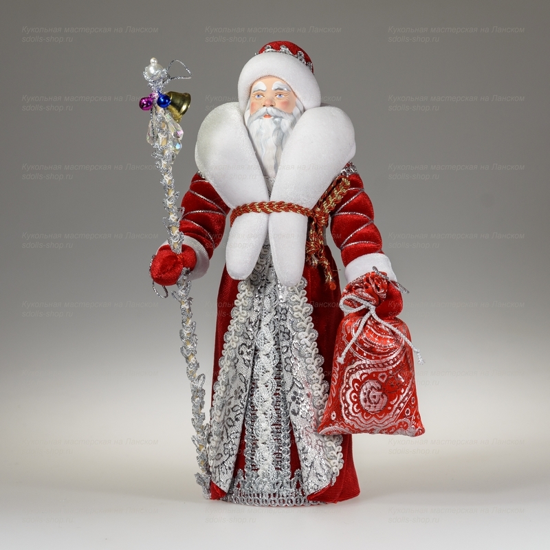 Набор подарочный из 2 игрушек "Дед Мороз и Снегурочка под ёлку №1"