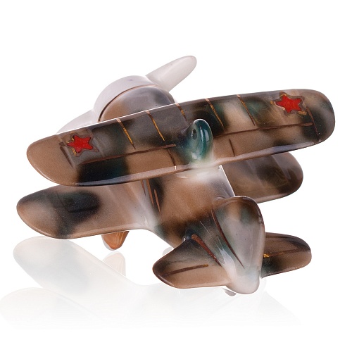 Елочная игрушка "Самолет" военный