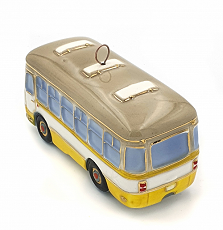 Автобус ЛиАЗ с желтой полосой