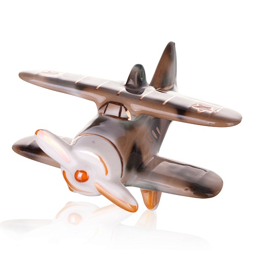 Елочная игрушка "Самолет" военный
