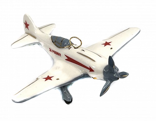 Елочная игрушка "Самолет Миг-3"