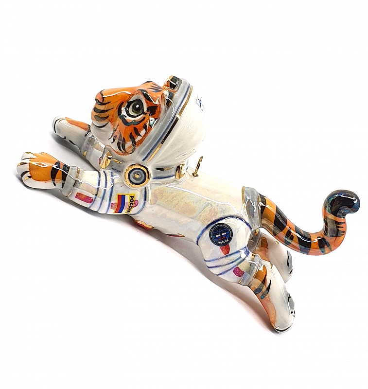 Елочная игрушка "Тигр - космонавт"