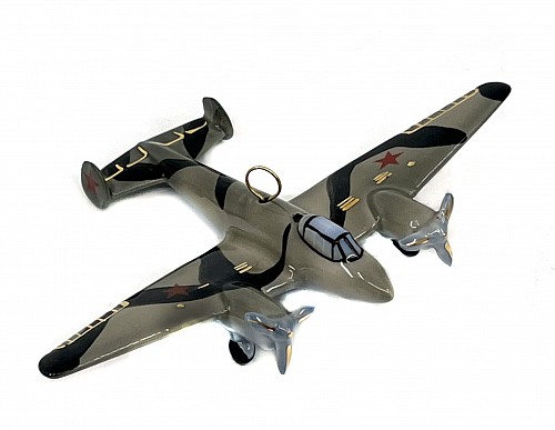 Елочная игрушка "Самолет ПЕ-2"