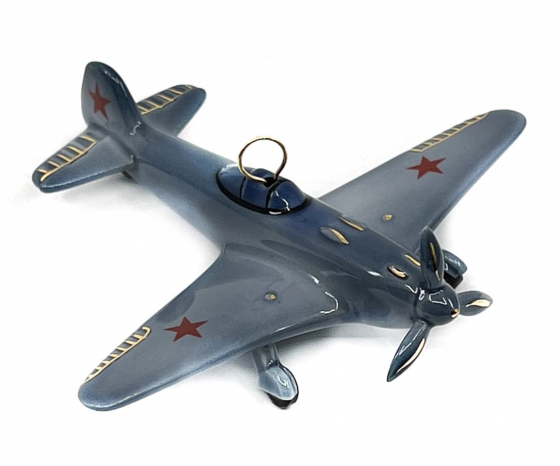 Елочная игрушка "Самолет Як-3"