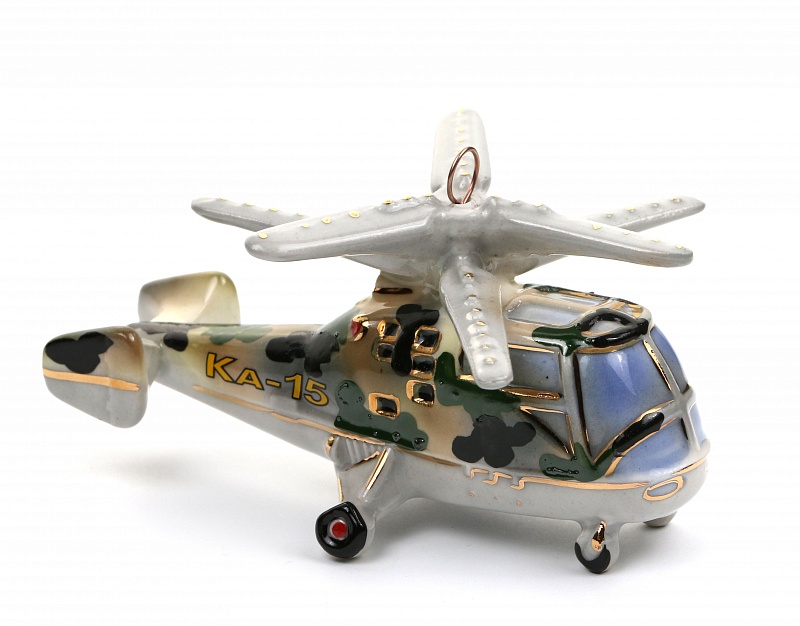 Елочная игрушка Вертолет «Курица» военный