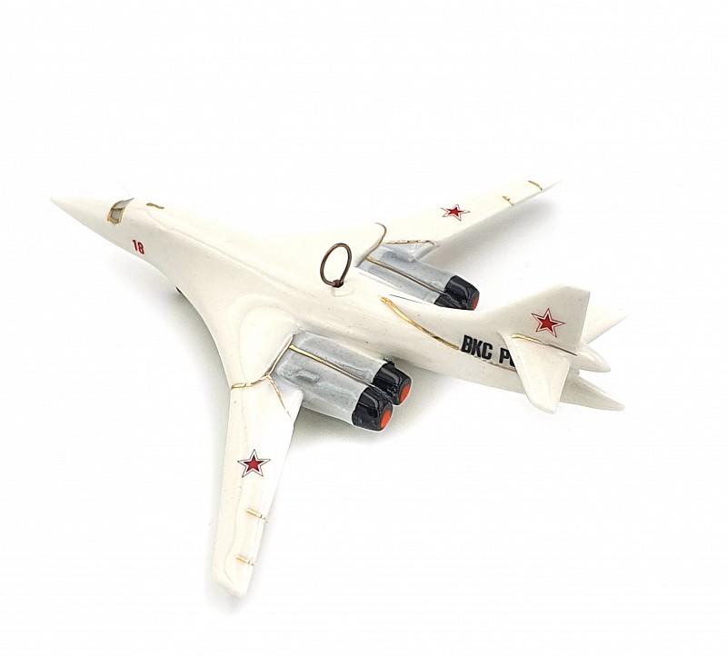 Елочная игрушка "Самолет ТУ 160"