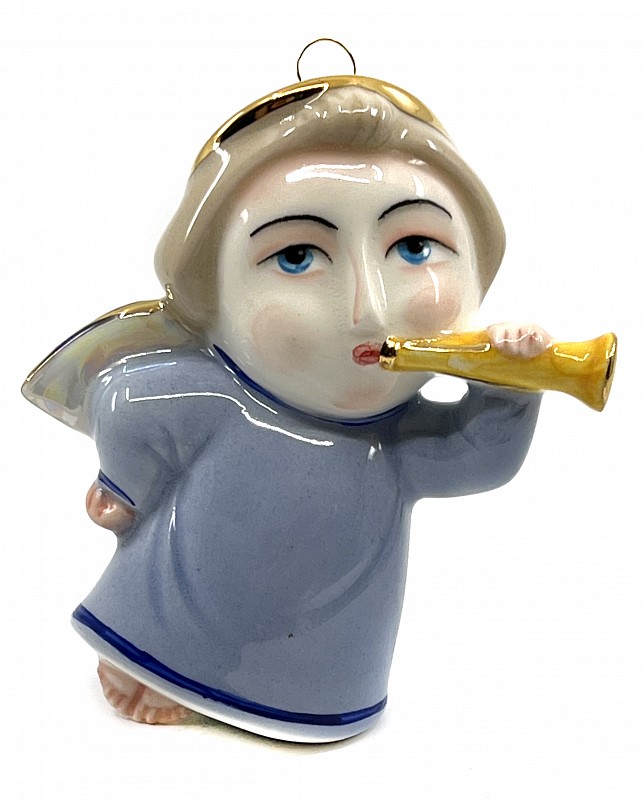 Елочная игрушка "Ангел" с трубой