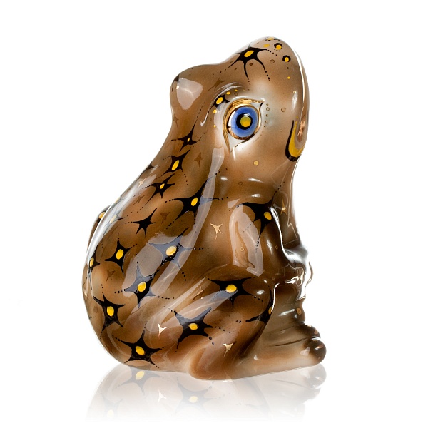 Фарфоровая скульптура "лягушка" 